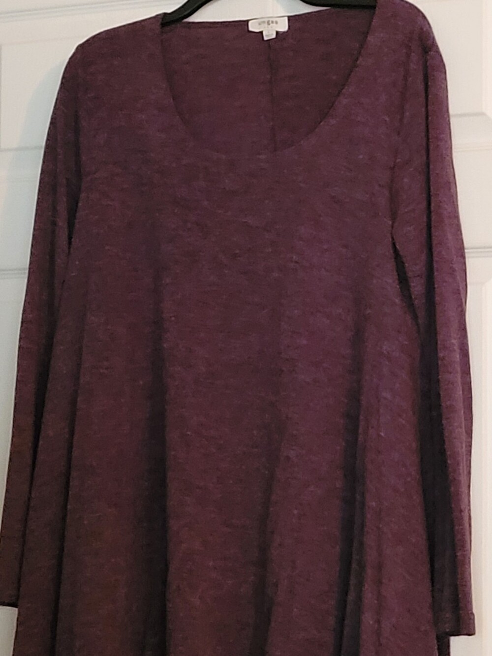 Umgee Plum Scoop Neck Long Sleeve Tunic